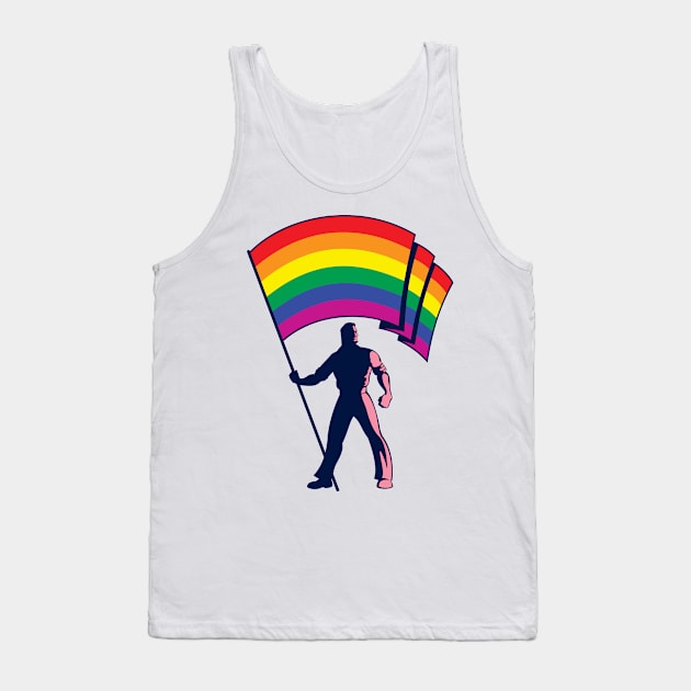 Pride Flag Bearer Tank Top by Malchev